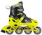 NILS Extreme Rocko Inline-Skates für Jugendliche und Erwachsene, Neongelb-Schwarz, Verstellbare Größe, Hochwertige PP-Schale