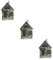 Cabilock 3 Pcs House Ornaments Accessories Frog Gnomes Indoor Plant Houses Garden Fairy House Lit Paint Fern Brands Tiny Lights Miniature Faux Treehouse Outdoor Decoration Xmas Funny Resin
