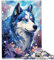 Puzzle für Erwachsene 1000 Teile buntes Husky-Spiel Spielzeug tolles Geschenk für Spiele geeignet für Teenager ab 14 Jahren 26x38cm