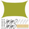 TBATM Parasol De Plage, Voile D'ombrage, Protection UV, Ombre Extérieure, Toile D'ombrage Courbée Et Résistante Aux Déchirures pour Patio Et Jardin Jaune Vert,2x4m