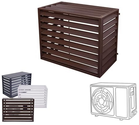 Pxkmouy 100*70*50(1.5P) cubierta aire acondicionado exterior Rejilla Para Aire Acondicionado Aluminio Puesto De Flores Impermeable ​Persianas Estante Para Plantas de alta capacidad de carga