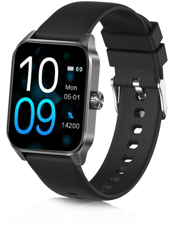 LINKCOOL Smartwatch für Damen Herren, Fitnessuhr mit 1,8 Zoll HD-Bildschirm, Bluetooth-Anruf, 100+ Sportmodi, IP68 wasserdicht, multifunktionale Gesundheitsüberwachung, 3D-Uhrengesichter