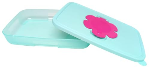 Tupperware TupperCare Feuchttücherbox 650 ml Flach – Baby Feuchttücherbox mit Klappdeckel – Tücherbox für Baby-, Kosmetik- & Reinigungstücher BPA-frei