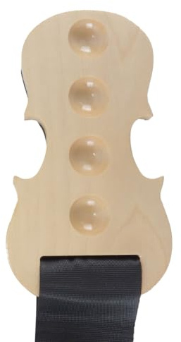 DUZEPA Cellostopper aus Holz, rutschfeste Bodenplatte, 4-Positionen-Befestigung inklusive Stuhlgurt, Cello-Bodenschoner aus Holz