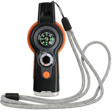 Kompass Outdoor, Kompass Mit Thermometer, 7-in-1 Taschenkompass Hochwertig für Outdoor Wandern Camping