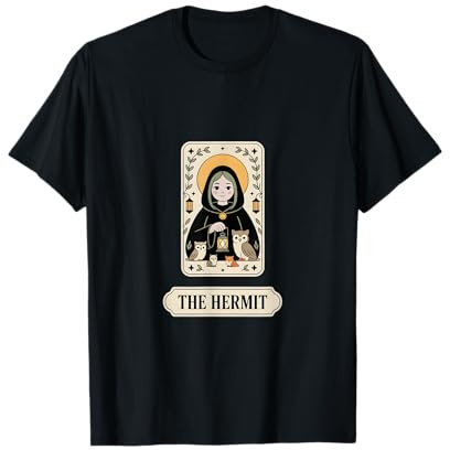 El ermitaño Tarot búho Linterna Magia Camiseta