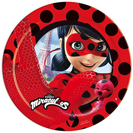 Prodigiosa: Las aventuras de Lady Bug 8 Pappteller, 23 cm, Motivdruck: Ladybug