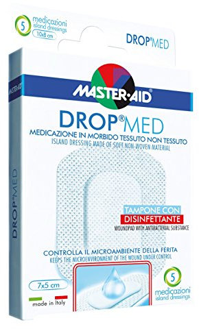 Sensitive und luftdurchlässige Pflaster, hautfreundlicher Wundverband, DROP® MED (10,5cm x 25cm) MASTER AID - 3 Stück