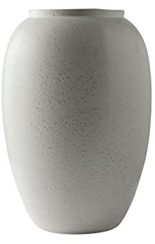 BITZ Vase aus Steingut/Keramik, Durchm. 30 cm, Höhe 50 cm, Matt Creme