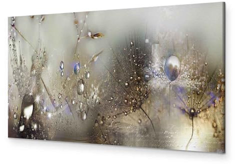 murando - Wandbilder XXL Pusteblume 90x30 cm 1 tlg - Wand Deko Vlies Leinwand Bilder Groß Wanddeko Wohnzimmer Schlafzimmer Kunstdrucke Panoramabild - Blumen Natur grau Löwenzahn