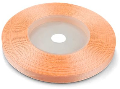 Netuno 1x ruban de satin pêche 6 mm x 32 m rouleaux de ruban satin ruban décoratif ruban tissu ruban de décoration ruban satin pour emballages cadeaux bricolage mariage anniversaires artisanat DIY