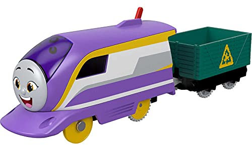 Thomas und seine Freunde Fisher-Price HDY69 -Motorisierte Spielzeugeisenbahn Kana, batteriebetriebene Lokomotive mit Ladung, Spielzeug für Kinder im Vorschulalter ab 3 Jahren