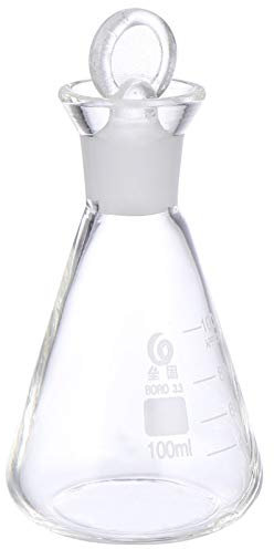 1pc Flask Lab Glassware Wine Bottle Glass Beakers Lab Conical Bottle Lab Equipment White Graduation Graduated Cylinder Game Laboratory With Cover Tumbler Student Use