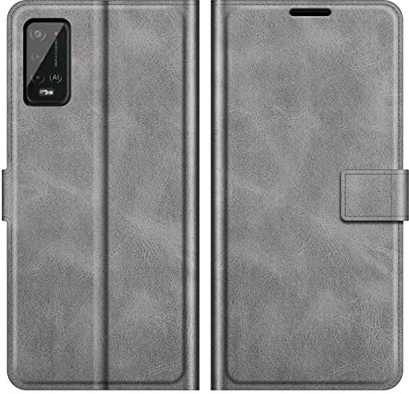 Kezaizhe Funda Movil para Wiko Power U20 Carcasa Cuero PU Silicona Magnetic Wallet Protector Teléfono Flip Cover For U20 Wiko Power U10 U 20 10 Tapa con Soporte (Gray)