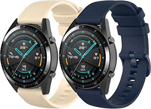 Compatibile con Fossil Uomo Touch Screen Smartwatch 5 / Gen 5 (44 MM) / Gen 5E (44 MM) Cinturino in silicone per orologio sportivo, 22mm