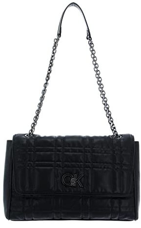 Calvin Klein Damen Re-Lock Quilt Umhängetasche Lg Taschen, Ck Schwarz