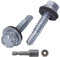 SKIR'CO Lot de 30 vis de toiture plaquées zinc, 6,3 x 32 mm, vis auto-foreuses avec rondelles EPDM, tête hexagonale