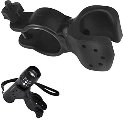 Fahrrad-Taschenlampenhalterung, Universal-Taschenlampenhalter für Fahrrad – Fahrradlicht-Halterung, um 360 Grad drehbare Clip-Klemme für Taschenlampe, Radfahren, Reiten