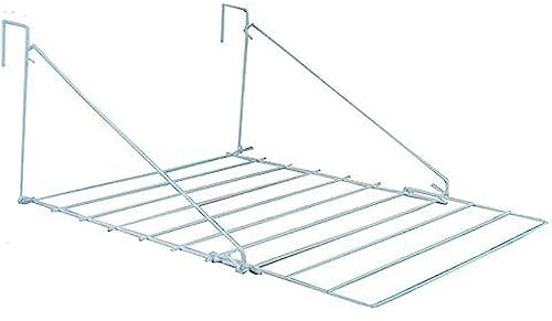 ARUUJ 7m Over the Door Drying Clothes Airer - Indoor Outdoor Caravan Foldable Utility Airers – White Metal Laundry Towel Rail Dryer - Laundry Washing Line Rack Balcony Doors Window Hanger