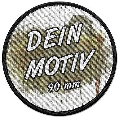 Patch Aufnäher rund 90 mm Durchmesser mit Wunschmotiv personalisiert #39878