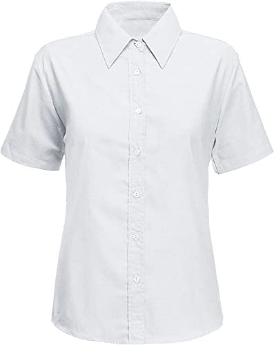 Girls School Shirts White and Blue Colour Blouse in Long & Short Sleeve (UK, Age, 16 Years, Regular, White Short Sleeve)