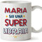 MUGFFINS Tazas Personalizadas para BIBLIOTECARIA mujer - En Italiano - Sei Super - 11 oz / 330 ml - Regalo Personalizable original y divertido