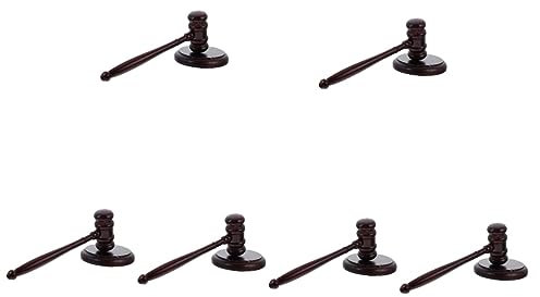 Ciieeo 6 Sätze Richter Hammer Vor Gericht Auktion Holzhammer Richterhammer Und Block Hammer Im Gerichtssaal Klangblock Aus Holz Hammer-sound-block Kinderkostüm Zubehör Runden Hölzern Büro