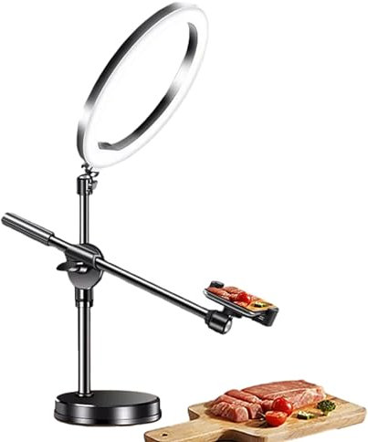 Aerial Ring Light, Aerial Phone Holder | Articulated Arm Aerial Camera Mount,Articulated Arm Camera Mount, LED Video Lighting for Online Teaching