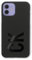 Personalised Apple iPhone Gel Case with Gloss Embossed Block Monogram Initial, Personalised Gloss Case with Custom Text, Flexible Black Gel Case for iPhone 15/14/13/12/11