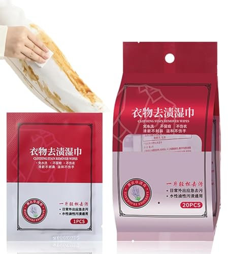 Clothing Stain Removal Wet Wipes,Stain Rescue Stain Remover Wipes,Down Jacket Dry Cleaning Agent, Down Jacket Stain Removal Wipes Clothes Stain Remover Wipes,Clothing Jacket Care Wet Cleaning (1box)