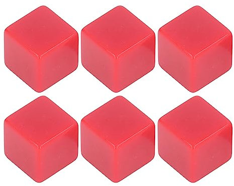 6-teiliges Blanko-Würfel-Set für Klassenzimmer, Brettspiel, DIY, Mathematik, Zählen, Unterricht, Party, Brettspiele, Kunststoff, Leere Würfel, Leere Würfel, Leere Würfel-Set,