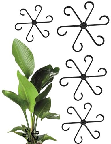 4 Stück Pflanzenstütze Staudenhalter, Pflanzenstielhalter, Pflanzstützgreifer,Garten-Stützklammern für Alocasia und Monstera, für Topfpflanzen Pfingstrosen Hortensien Gemüse