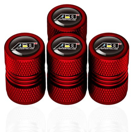 WxsYFFS Ventilkappen Ventildeckel Reifenventilkappen 4 Stück Kompatibel mit für ABT Audi A1 A3 A5 A7 TT RS6 RS3 Q7 Q5 VW Golf GTI Legierung Metall Luftventilkappen,C