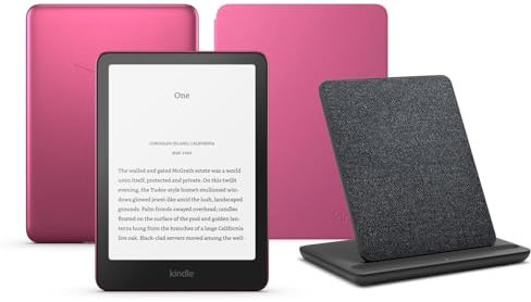 Kindle Paperwhite Signature Edition (2024 Release) 32 GB without ads, an Amazon Plant based Cover and a Made for Amazon Wireless Charging Dock