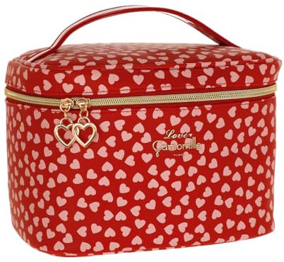 Camomilla Milano Beauty Case Donna, Borsa Trucco, Collezione Juliette, Misura M, Colore Rosso
