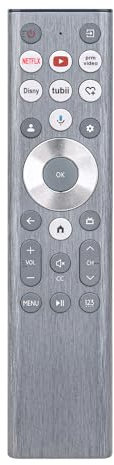 ERF6A80 Replaced Voice Remote Control with Backlit fit for Hisense U6 U7 U8 Series Mini-LED ULED 4K UHD Google Smart TV 55U8N 65U8N 75U8N 85U8N 100U8N 65U6N 75U6N 85U6N 55U7N 65U7N 75U7N 55U6N