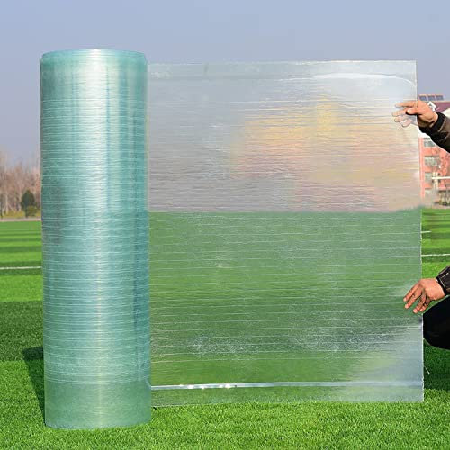 Transparente Polycarbonat-Dachbahn, 0,8 mm dick, UV-geschützte Tageslichtplatten für Gewächshäuser, Schuppen, Carports, 10 m lang