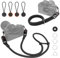 Hossom Kamera Handschlaufe und Schultergurt Kombi-Set mit Schnellverschluss-System – Kletterseil-Kameragurt und Ultra-Leicht Paracord-Band für SLR DSLR digitale oder spiegellose Kamera - Schwarz