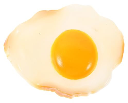 QUMIIRITY Fake Food Modell Realistisches PVC Spiegelei Für Fotografie Küchen Und Restaurant-Dekoration Lifelike Kunstobjekt Und Für Filmaufnahmen