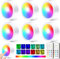 ZeiLaBang Kakadi 6 faretti LED RGB alimentati a batteria con telecomando, illuminazione a LED RGB per armadio senza fili, illuminazione per armadio, vetrina per camera da letto, guardaroba