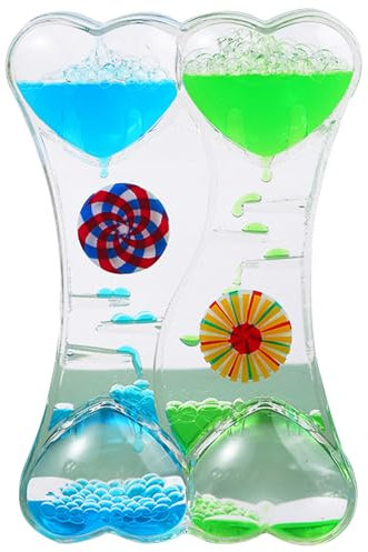 Temporizador sensorial líquido, Color Flotante Lava Temporizador Líquido en Forma de corazón Líquido Motor de Burbujas Temporizador Alivio de la Juguete sensorial líquido para niños Adultos
