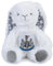 Newcastle United FC Plush Rabbit, 25cm Soft Cuddly Toy, White with NUFC Crest, Star Print Ears