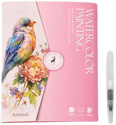 Aquarell-Übungsbuch 12 Farben Aquarellfarben-Set, feiner Pinsel, Malzubehör