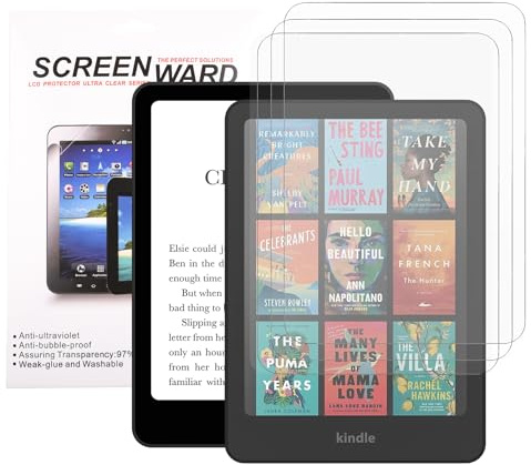 BHHB Lot de 3 Films de Protection d'écran en PET pour Kindle Paperwhite 7 12ème Génération 2024 et Kindle Colorsoft Signature Edition, 2025