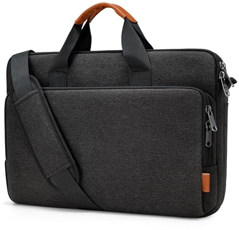 bagasin Borsa per laptop 17–17.3 pollici, valigetta impermeabile ed estensibile, borsa a tracolla per computer portatile, borsa da lavoro per notebook e PC