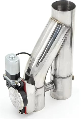 Auspuffblende Auto Endrohre 2,0/2,5/3 Zoll Edelstahl Doppelventilrohr Schalldämpfer Klappenauspuff Bypass Auspuffverkleidung Fallrohr Fernbedienung YTR 76 Mm(2inch(50mm))