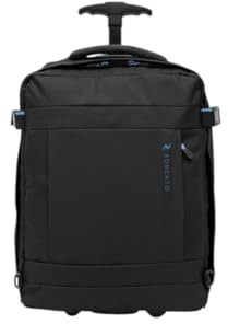 Roncato Zaino Trolley R linea CLEVER per voli low cost misura EasyJet 45x35x20 cm (Nero)