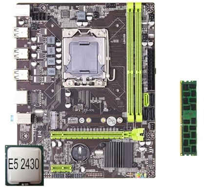Placa Madre Placa Base Fit For Qiyida X79 con procesador Xeon LGA 1356 E5 2430, DDR3, 8 GB, PC3 10600R, ECC, Memoria RAM, SATA 3.0, NVME, M.2