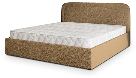 Masseno Polsterbett BENIRA Q 120x200 cm, Doppelbett, Bettkasten, Stauraum, Lattenrost Und Kopfteil - Orange, Quelle 17
