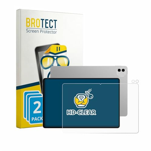 BROTECT Schutzfolie für Honor Magicpad 4 12.3 | (Display+Kamera) 2 Stück Transparenter Displayschutz Made in Germany Klare Displayschutz-Folie Clear Einfache Montage